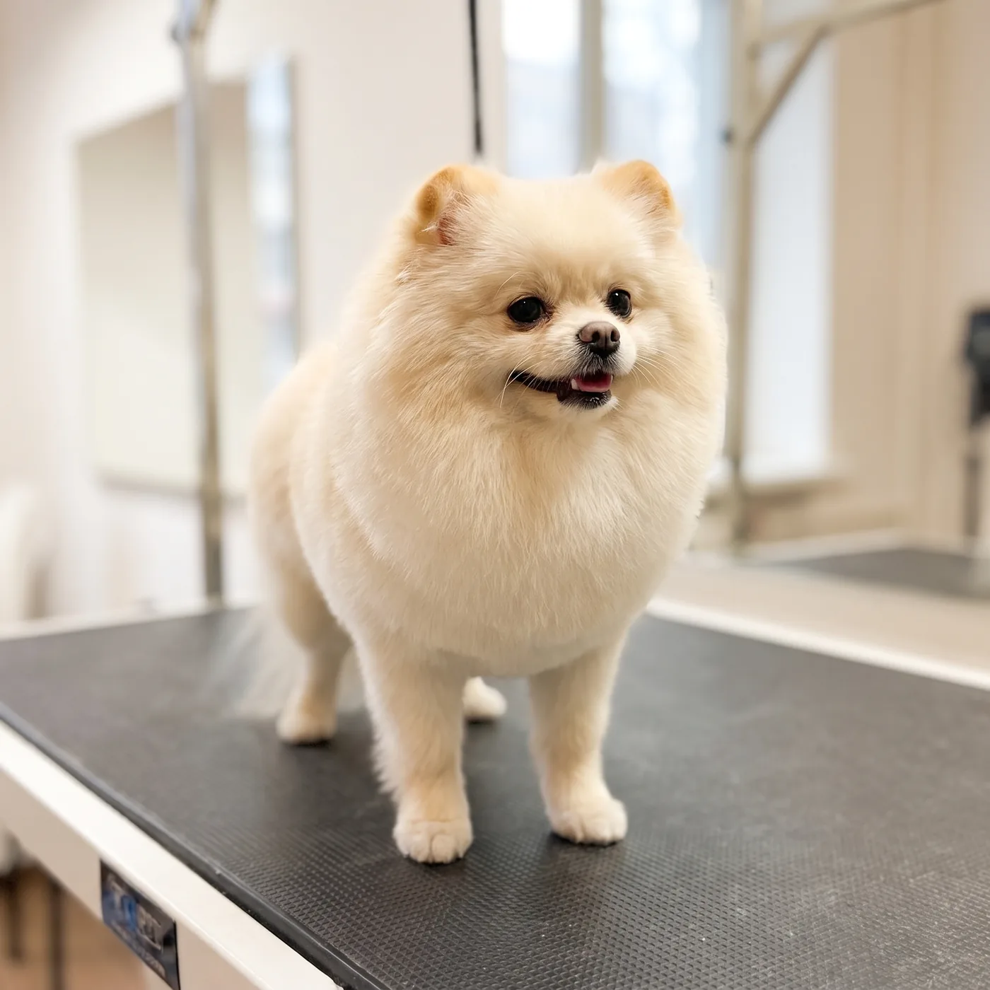 Kleine Pflege im GroomRoom Berlin: Pomeranian nach Wäsche und Föhn