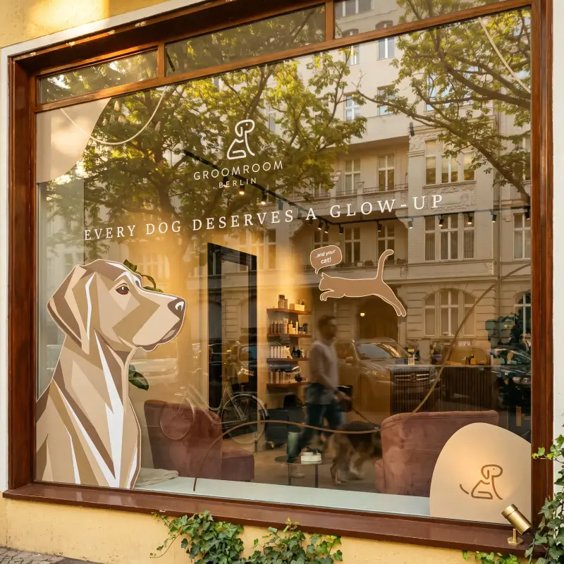 Blick in den GroomRoom Salon in der Giesebrechtstraße